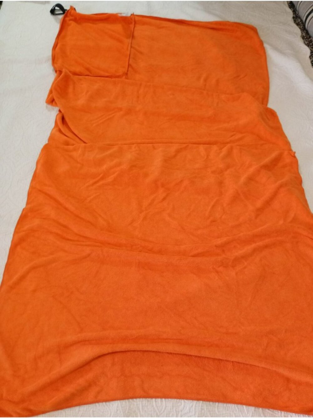 Kanata Blanket Compact Travel Pillow Blanket Orange Carabiner